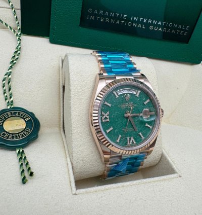 Rolex Day-date 36 128235 Green Aventurine Dial New 2023