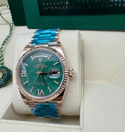 Rolex Day-date 36 128235 Green Aventurine Dial New 2023