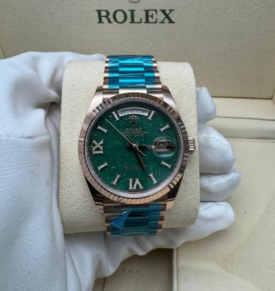 Rolex Day-date 36 128235 Green Aventurine Dial New 2023
