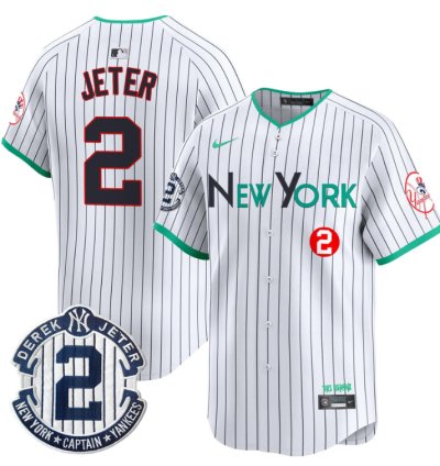 Derek Jeter Jersey 2 New York Yankees City Connect Vapor Premier Limited Stitched Pinstripe