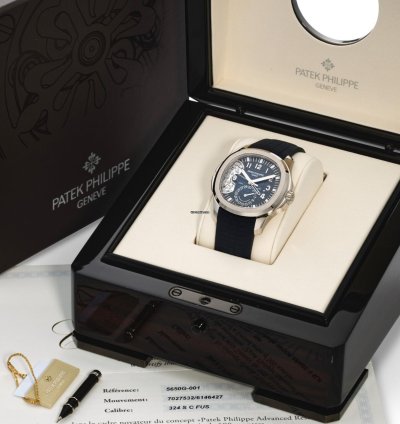 Patek Philippe Aquanaut 5650g 2017 Sehr Gut Full Set Travel Time Advanced Research Aquanaut