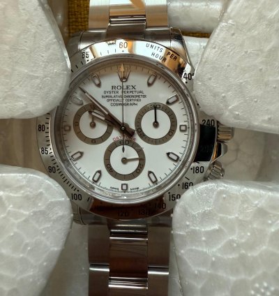 Rolex Daytona 116520 White Aph Full Original Stickers Unworn Nos