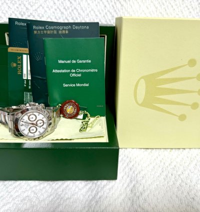 Rolex Daytona 116520 White Aph Full Original Stickers Unworn Nos