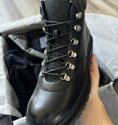 Dior Jacquard Explore Hiking Boot Leather