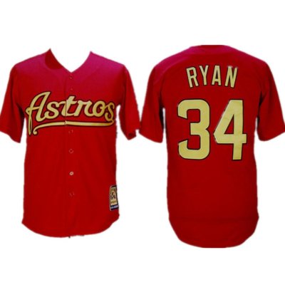 Houston Astros Nolan Ryan Red 2002 2012 Throwback Jersey