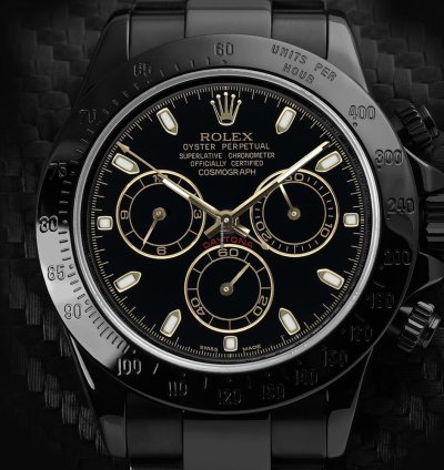 Rolex Daytona 116523 Daytona Black Pvd Dlc Coated Watch With Black Dial