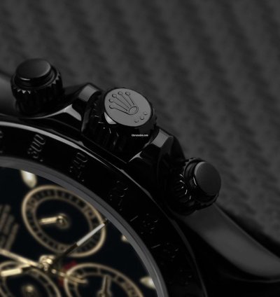 Rolex Daytona 116523 Daytona Black Pvd Dlc Coated Watch With Black Dial