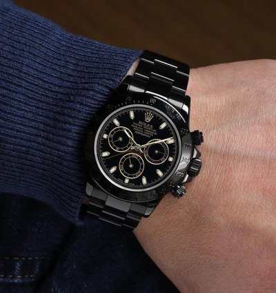 Rolex Daytona 116523 Daytona Black Pvd Dlc Coated Watch With Black Dial