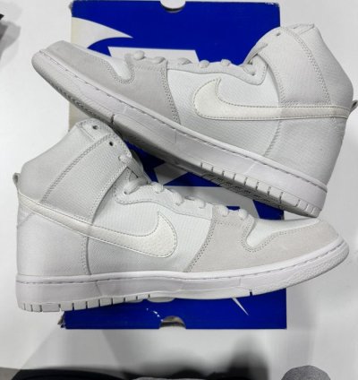 Nike Sb Dunk High Metallic Summit White Size 10
