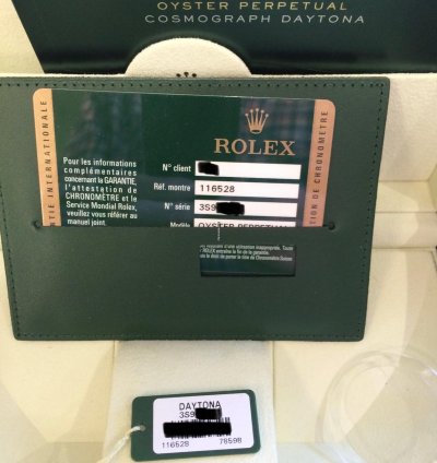 Rolex Daytona 116528 - Blue Dial - Yellow Gold - 2014 - Unworn