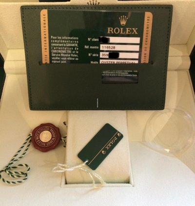 Rolex Daytona 116528 - Blue Dial - Yellow Gold - 2014 - Unworn