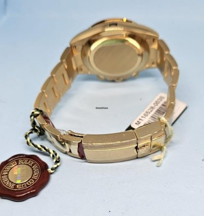 Rolex Daytona 116528 Yellow Gold Diamonds Tahiti Mother Of Pearl Dial Full Set Stickers