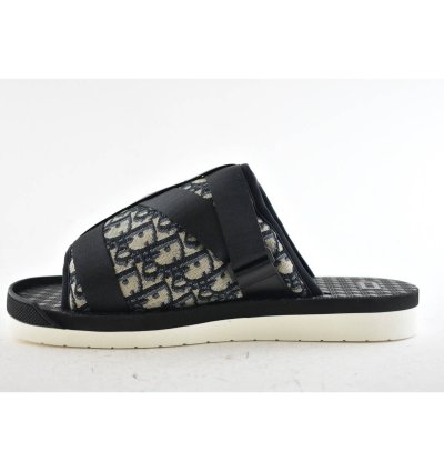 Dior Men Alpha Sandal Beige Logo Slide Slip On 44 11