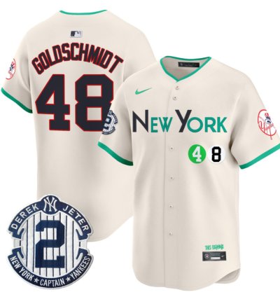 Paul Goldschmidt Jersey 48 New York Yankees City Connect Vapor Premier Limited Stitched Cream