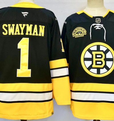 Mens Boston Bruins 1 Jeremy Swaymanjersey Stitched