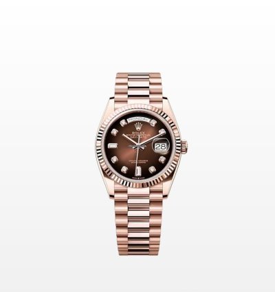 Rolex Day-date 36 128235a Everose Gold Brown