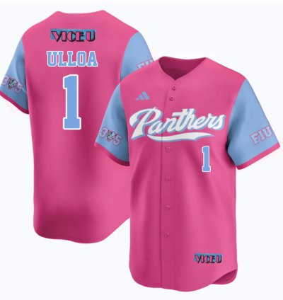 Alex Ulloa Jersey 1 Fiu Baseball 2025 Vice U Stitched Pink