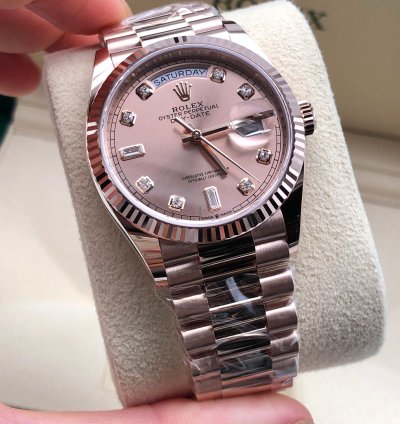 Rolex Day-date 36 128235a Pink Diamond Dial Rose Gold President