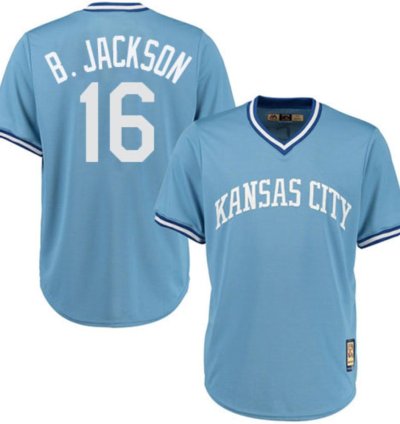 Kansas City Royals Bo Jackson Blue Throwback Pullover Jersey
