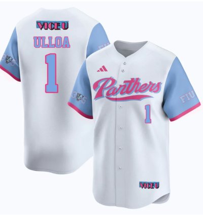 Alex Ulloa Jersey 1 Fiu Baseball 2025 Vice U Stitched White