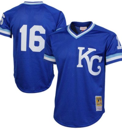 Kansas City Royals Bo Jackson Royal 1989 Throwback Mesh Pullover Jersey
