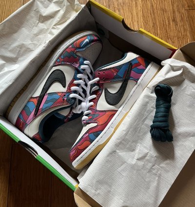 Us 9 5 Nike Sb Parra Abstract Dunk Low Pro Qs Horigome