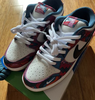Us 9 5 Nike Sb Parra Abstract Dunk Low Pro Qs Horigome
