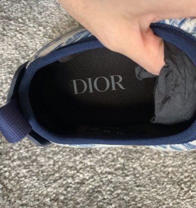 Dior Oblique Kasuri Snow Slip On Sneakers Sz 42