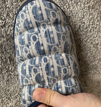 Dior Oblique Kasuri Snow Slip On Sneakers Sz 42