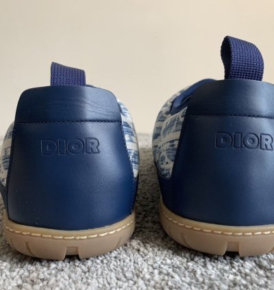 Dior Oblique Kasuri Snow Slip On Sneakers Sz 42