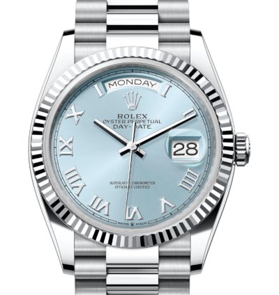 Rolex Day-date 36 128236 Ice Blue Dial Unworn Full Set