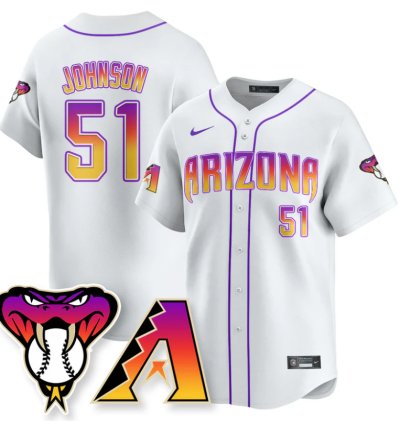 Randy Johnson Jersey 51 Arizona Diamondbacks 2025 City Connect Concept Stitched White