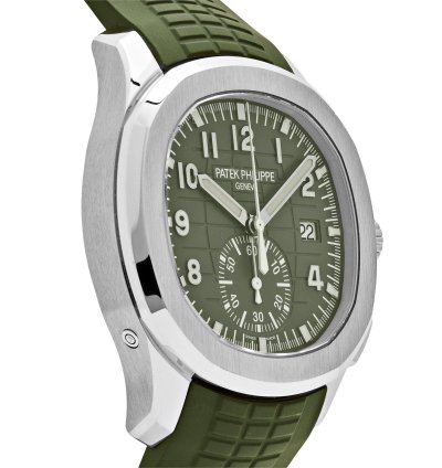 Patek Philippe Aquanaut 5968g-010 Chronograph White Gold Khaki Green Dial 2021