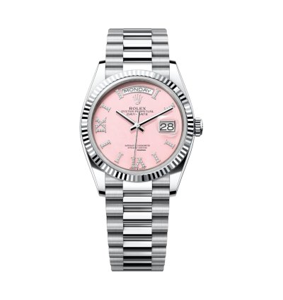 Rolex Day-date 36 128236 Pink With Diamonds Dial Unworn Full Set