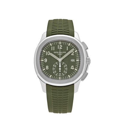 Patek Philippe Aquanaut 5968g-010 Chronograph White Gold Khaki Green Dial 2024