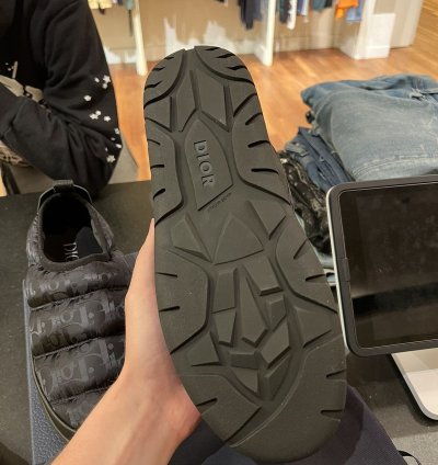 Dior Oblique Snow Slipper Black Optical Mule