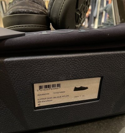 Dior Oblique Snow Slipper Black Optical Mule