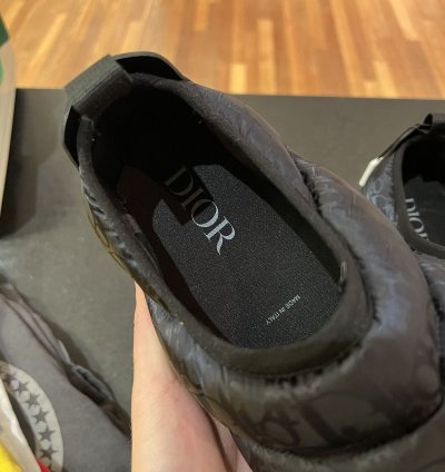 Dior Oblique Snow Slipper Black Optical Mule