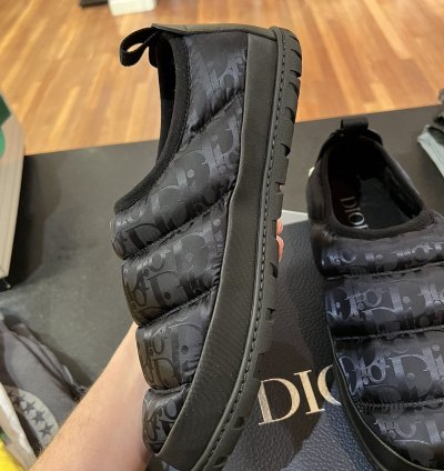 Dior Oblique Snow Slipper Black Optical Mule