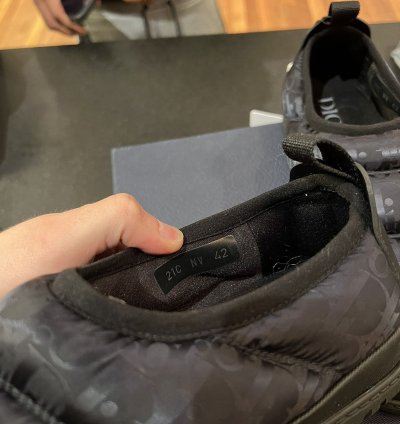 Dior Oblique Snow Slipper Black Optical Mule