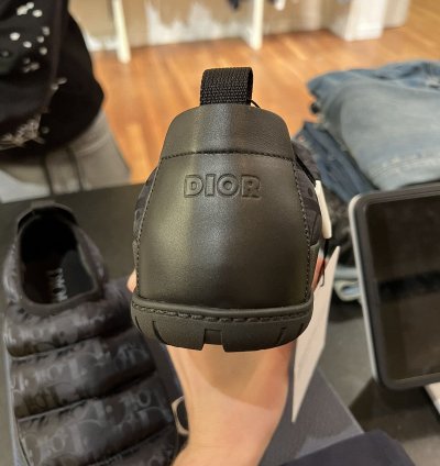 Dior Oblique Snow Slipper Black Optical Mule