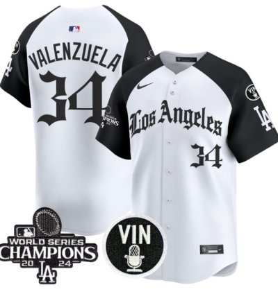 Fernando Valenzuela Jersey 34 Dodgers 2025 La Gothic Style Vapor Premier Limited Stitched Alternate