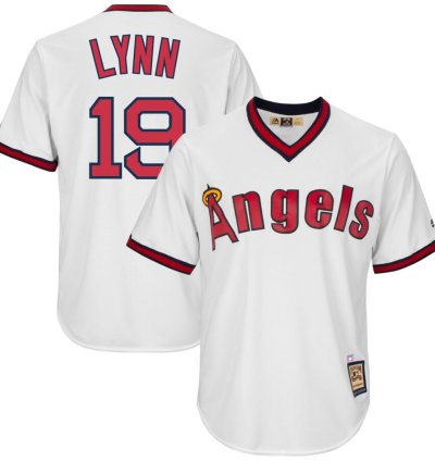 Los Angeles Angels Fred Lynn White Throwback Pullover Jersey