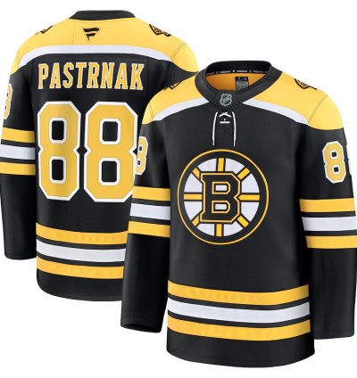 Mens Boston Bruins 88 David Pastrnak Home Premium Jersey Black