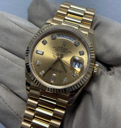 Rolex Day-date 36 128238 Champagne Diamond Dial Unworn 2024