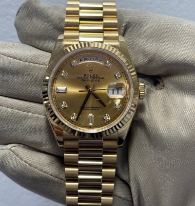 Rolex Day-date 36 128238 Champagne Diamond Dial Unworn 2024