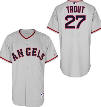 Los Angeles Angels Mike Trout Gray 1965 Throwback Jersey