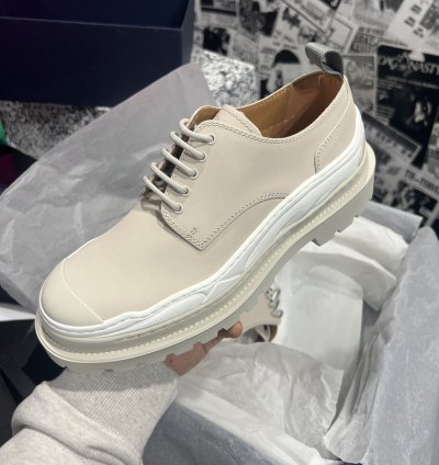 Dior Sacai Cream Derby Shoes