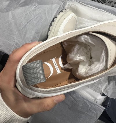 Dior Sacai Cream Derby Shoes