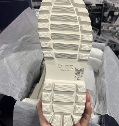 Dior Sacai Cream Derby Shoes